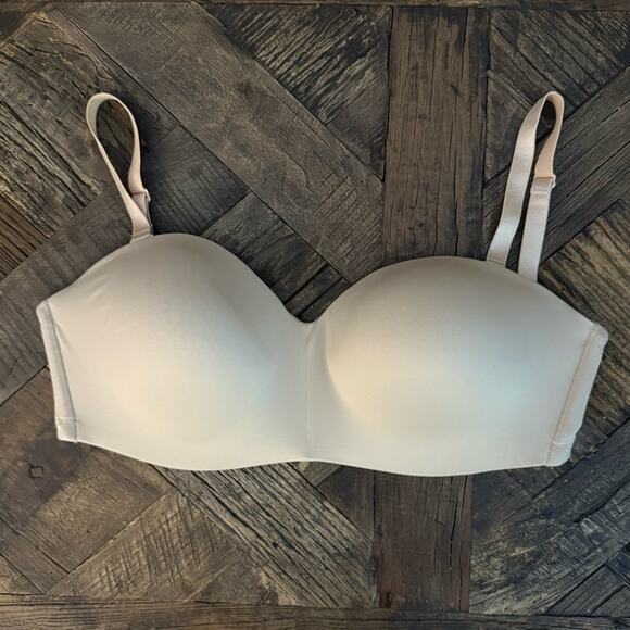 NWOT Wacoal 854372 Staying Power Wire Free Strapless Bra Sand – 34DDD - Picture 2 of 5